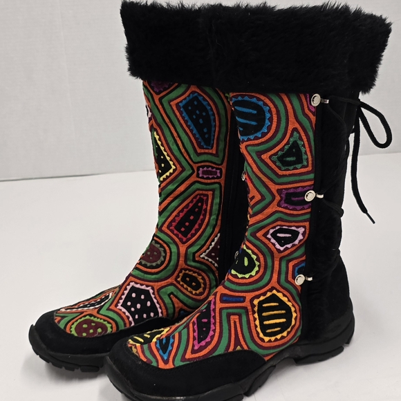 Kuna Prints Multicolor Women's Winter Boots - Picture 2 of 12